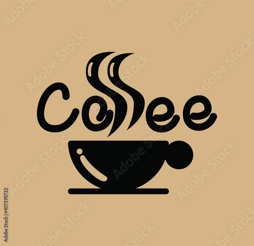 coffee cup icon vector logo