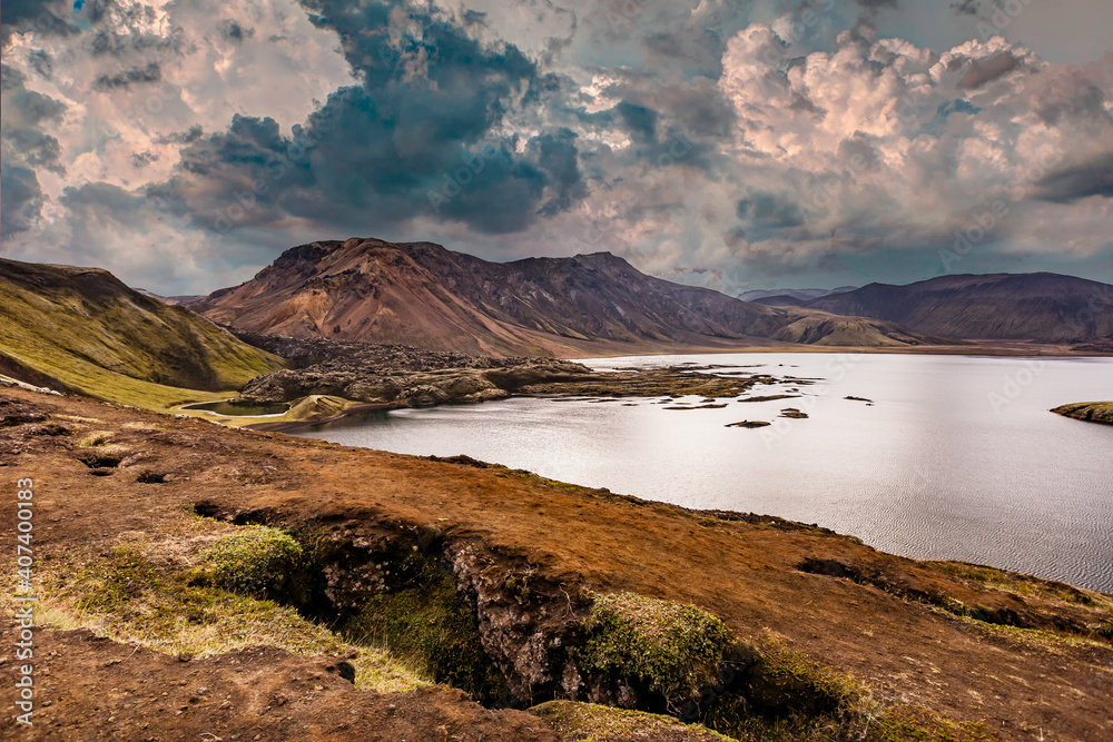Soaring above Hverfjall volcano, Myvatn, Iceland Soaring above Hverfjall volcano, Myvatn, Iceland