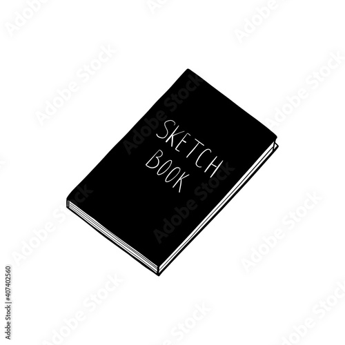 Drawing pad, sketchbook. Doodles vector