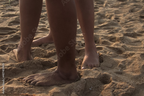 legs on the beach