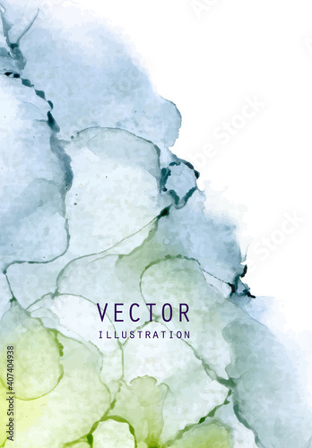 Alcohol ink vector texture. Fluid ink abstract background.