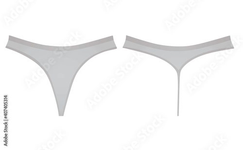 Grey woman underwear. vector illustration