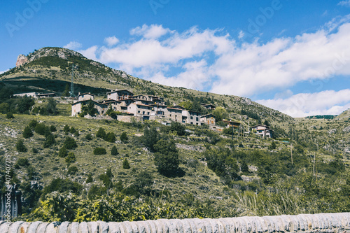 Landscape of the mountains, in Spain. A sunny summer day