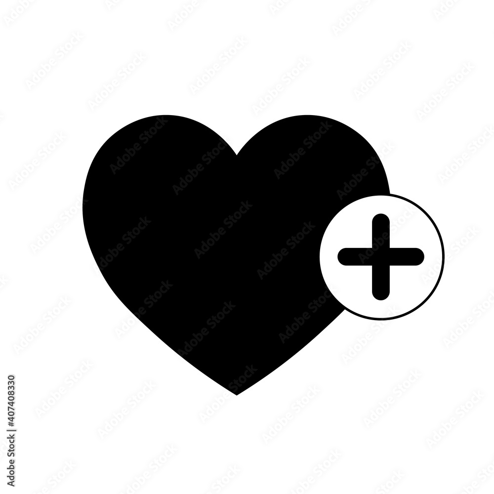 Obraz premium Simple illustration of heart icon for St. Valentines Day