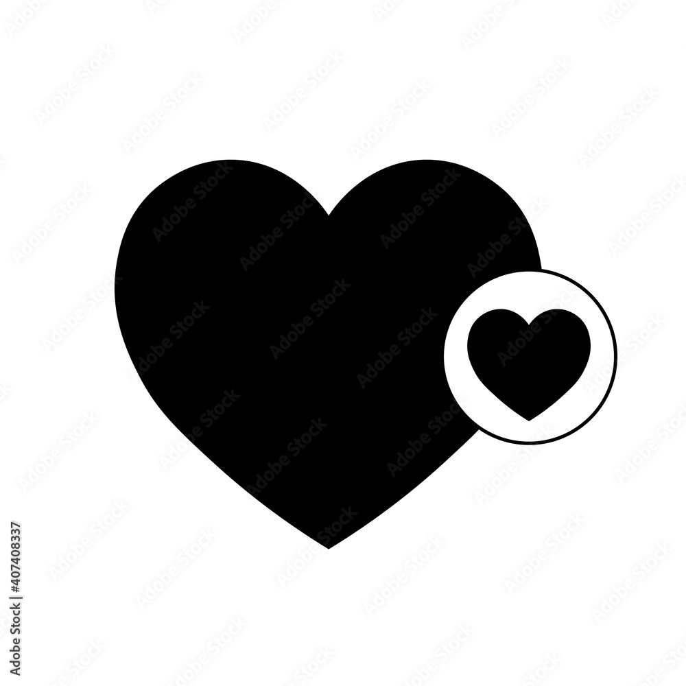 Simple illustration of heart icon for St. Valentines Day Simple illustration of heart icon for St. Valentines Day