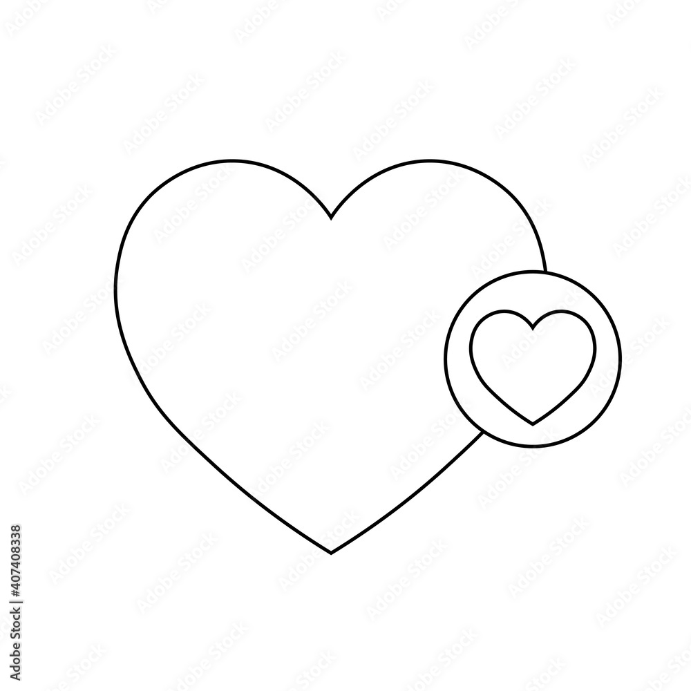 Simple illustration of heart icon for St. Valentines Day Simple illustration of heart icon for St. Valentines Day