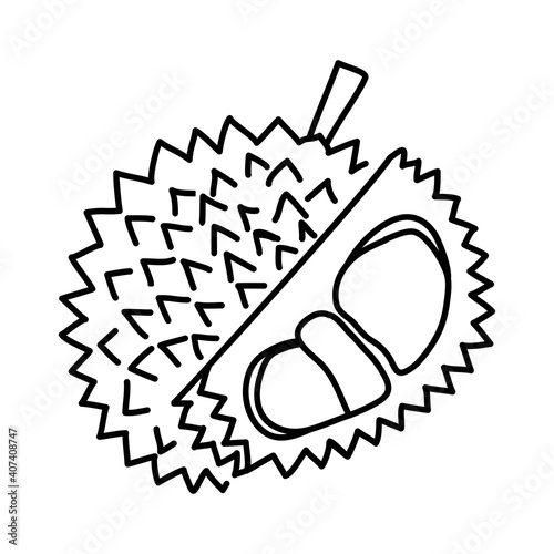Durian Fruit Icon. Vector Design Illustration Sign.