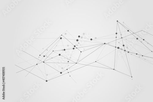 Abstract connecting dots  Polygonal background  technology design  vector illustration