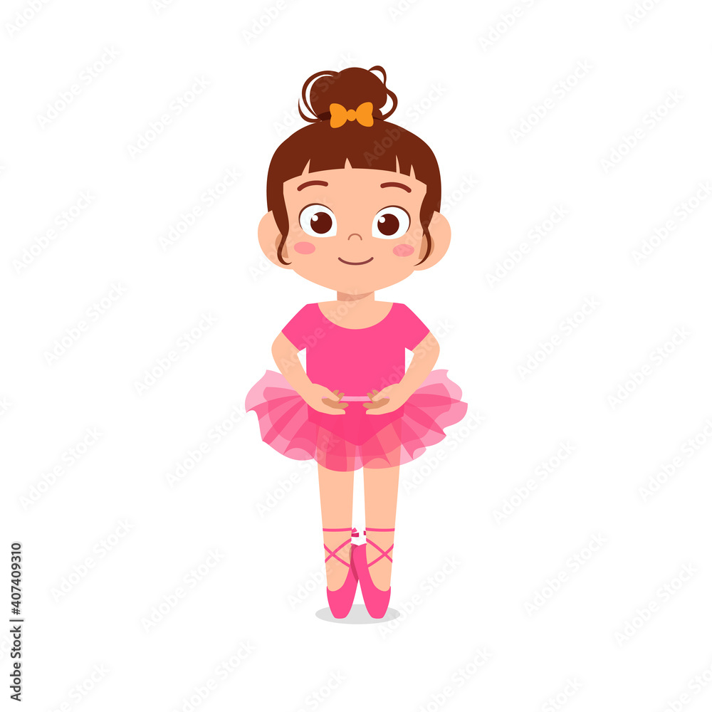 little girl wear beautiful ballerina costume and dance little girl wear beautiful ballerina costume and dance