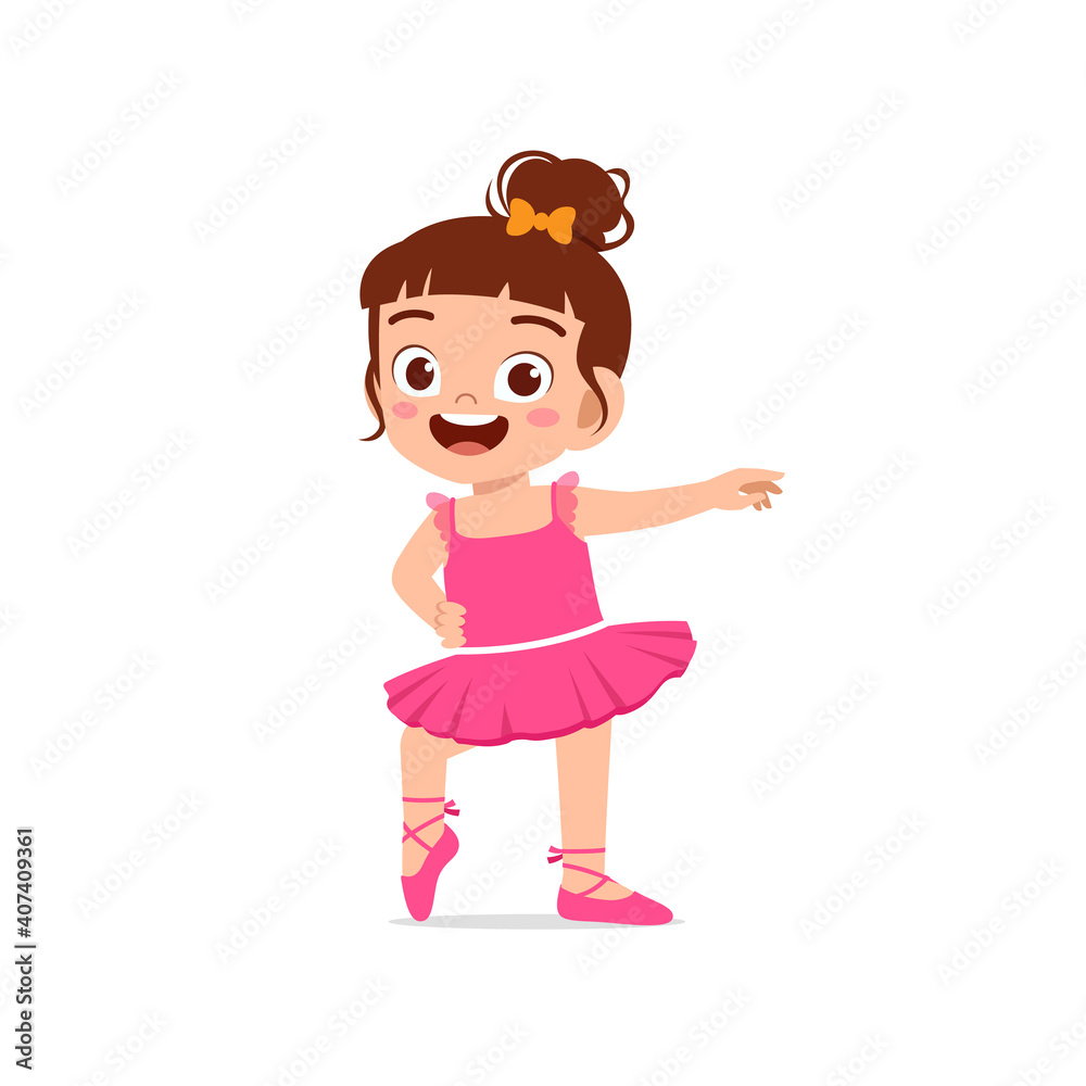 little girl wear beautiful ballerina costume and dance little girl wear beautiful ballerina costume and dance