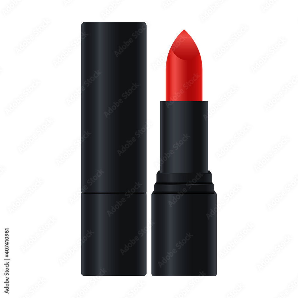 Realistic Lipstick Element On White Background.
