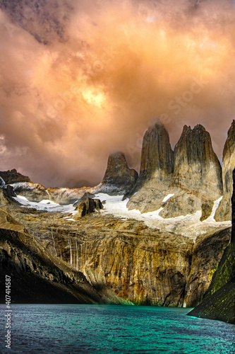 Cordillera Paine, Torres del Paine, Chile photo