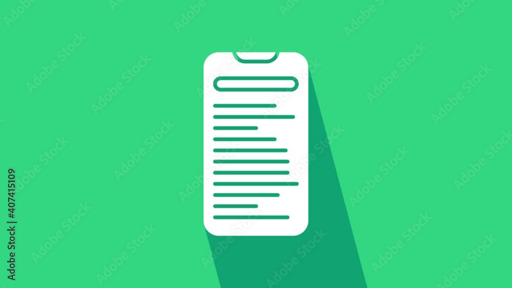 White Computer api interface icon isolated on green background. Application programming interface API technology. Software integration. 4K Video motion graphic animation.