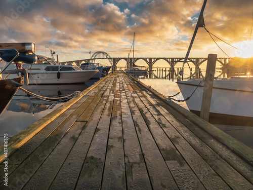 Bridge queen Alexandrine vintage bridge in the rural archipelago, Denmark photo