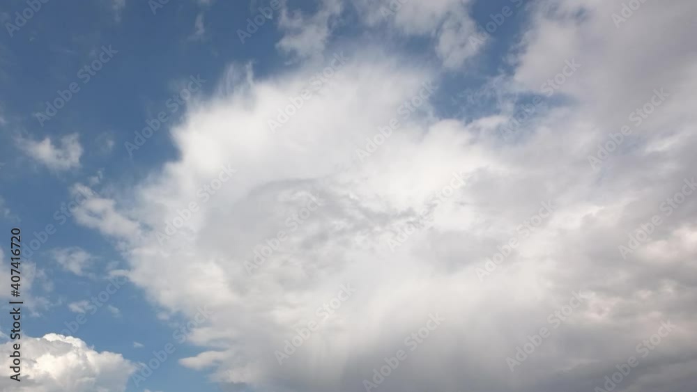 Cumulus clouds against the blue summer sky. Timelapse, sky only.
Cumulus clouds against the blue summer sky. Timelapse, sky only.
