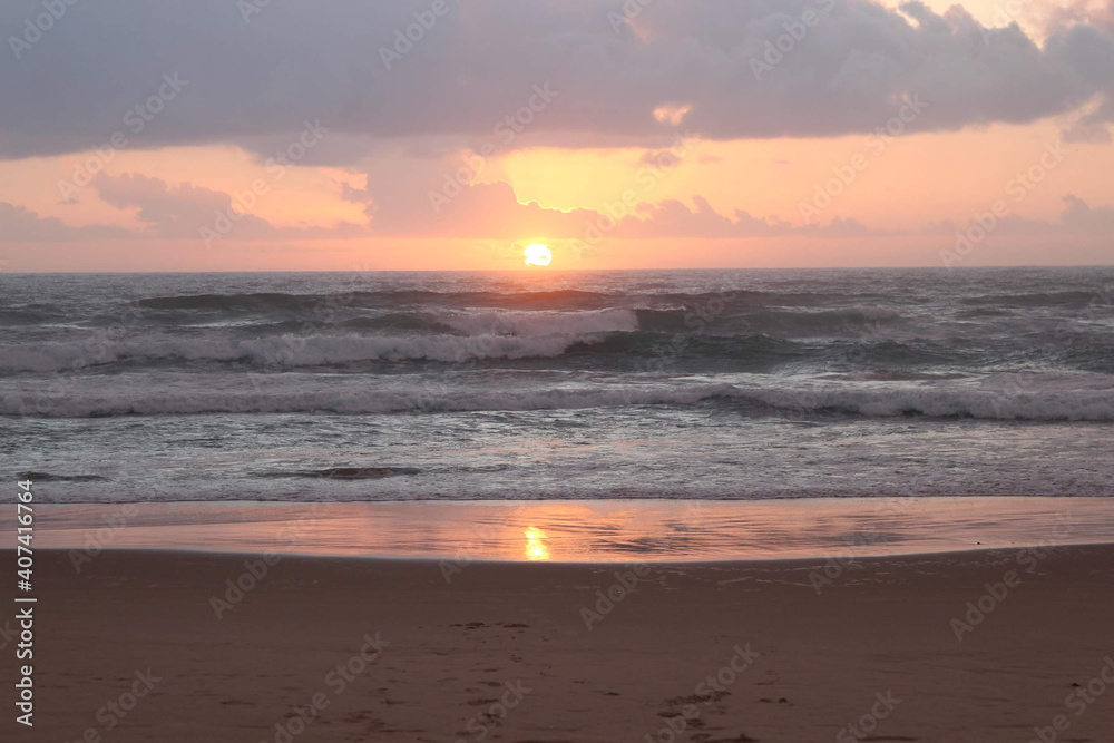 Sunrise over the beach