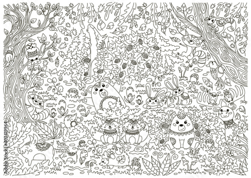 coloring pages: forest