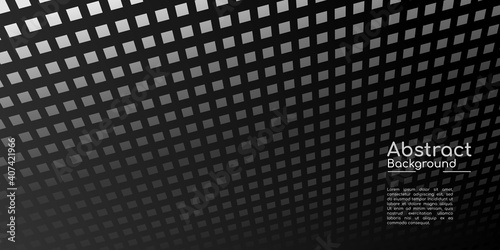 Abstract decorative background, dark texture with geometric shapes in black, white and gray gradations. It is suitable for posters, flyers, banners, websites, etc. Vector illustration © RadipArt