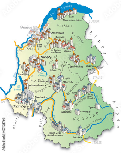 73-74 Carte de la province de Savoie 