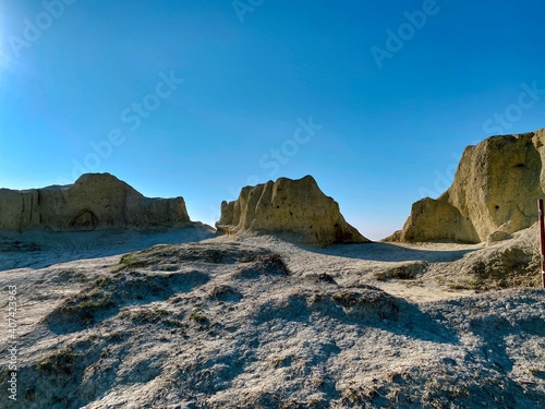 landscape with blue sky