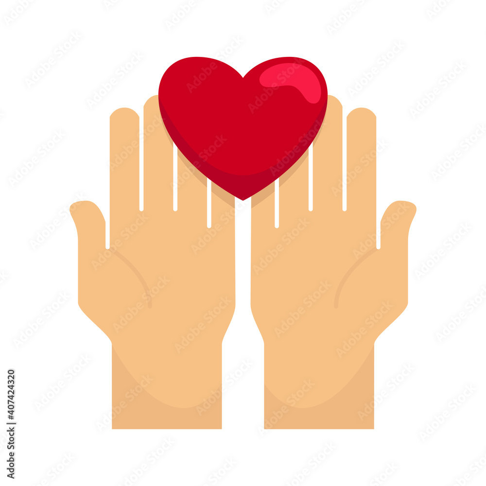Mothers Day Hand Of Love Icon. Vector Design Illustration Sign. Mothers Day Hand Of Love Icon. Vector Design Illustration Sign.