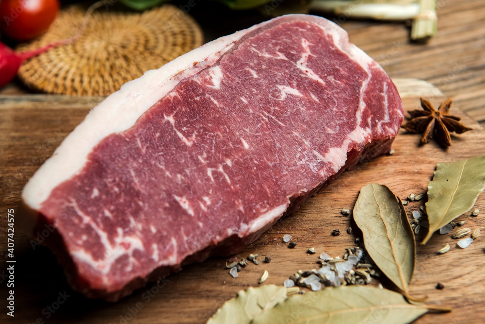 Top-quality beef on the cutting board Top-quality beef on the cutting board