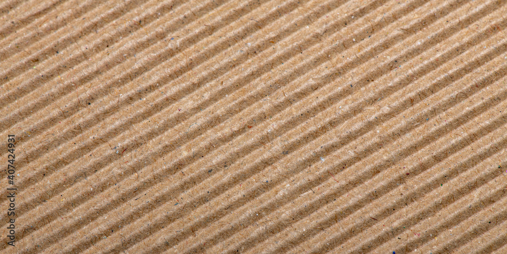 Fototapeta premium Corrugated cardboard paper background with Vertical Lines