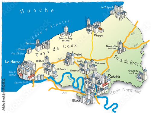 76 Carte du département de Seine-Maritime