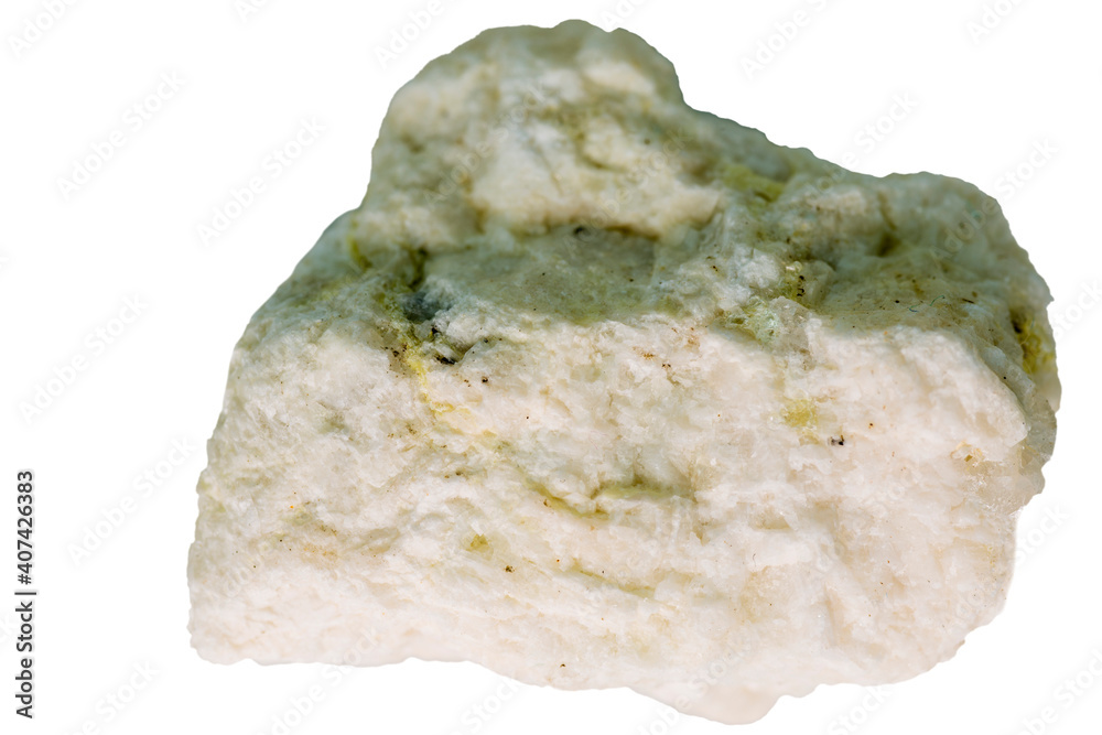 Feldspar, closeup of the mineral cut out on a white background Feldspar, closeup of the mineral cut out on a white background