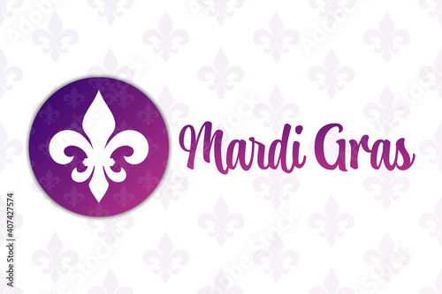 Mardi Gras. Holiday concept. Template for background, banner, card, poster with text inscription. Vector EPS10 illustration.