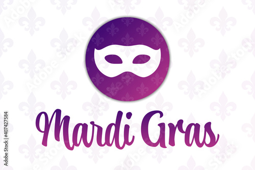 Mardi Gras. Holiday concept. Template for background  banner  card  poster with text inscription. Vector EPS10 illustration.