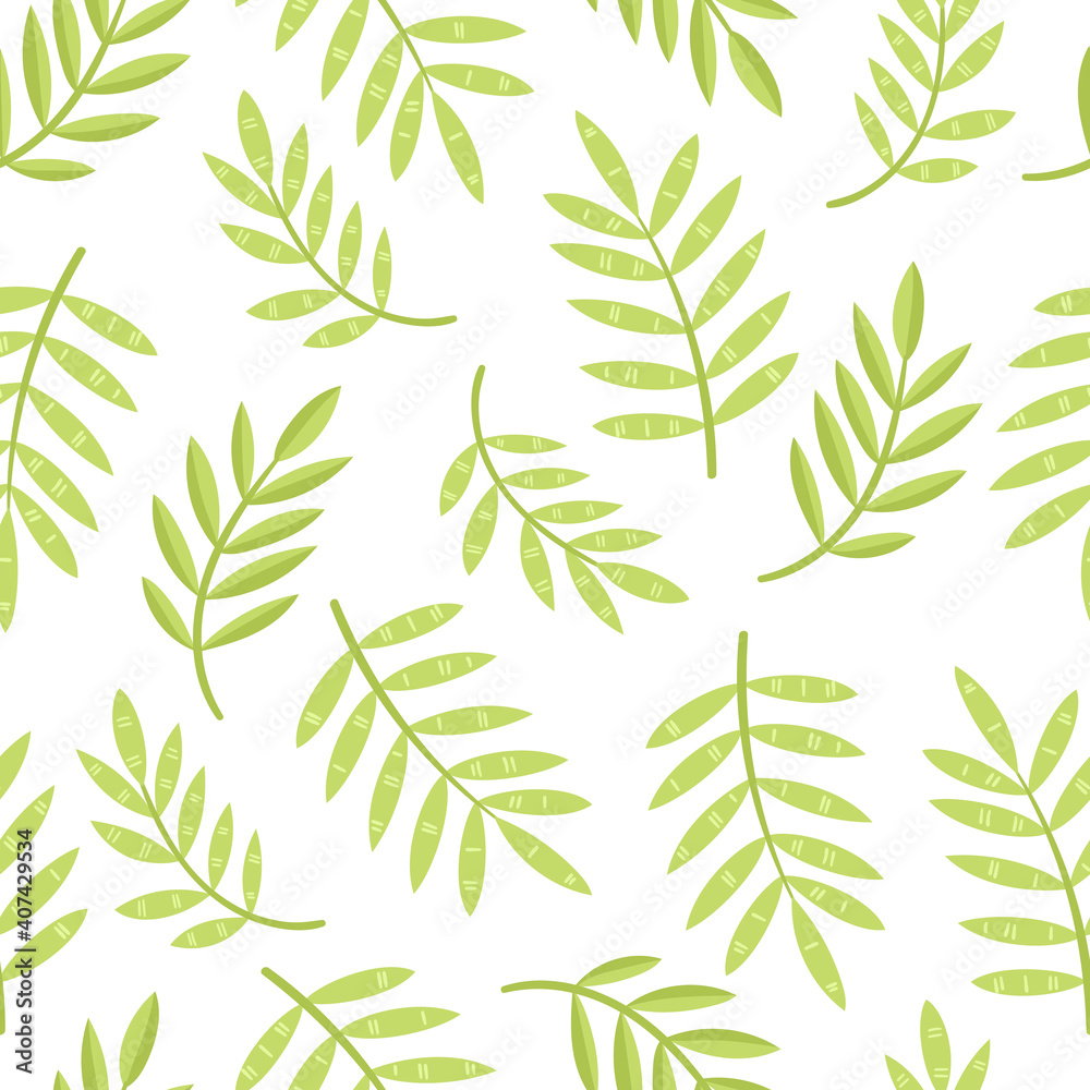 Cartoon bright herbs, leaves seamless pattern isolated on white. Cartoon bright herbs, leaves seamless pattern isolated on white.