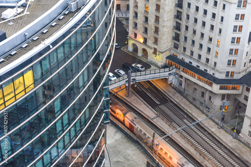 immobilier architecture logement bureau Bruxelles paysage centre hypothecaire nuit soir lumiere gare Shuman