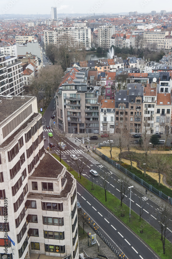 immobilier architecture logement bureau Bruxelles paysage centre hypothecaire circulation parc