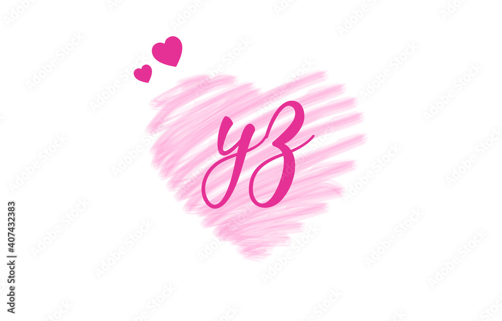 yz y z Letter Logo with Heart Shape Love Design Valentines Day Concept.
yz y z Letter Logo with Heart Shape Love Design Valentines Day Concept.