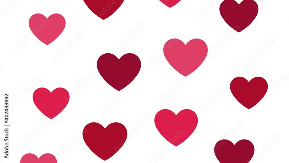happy valentines day card with hearts pattern