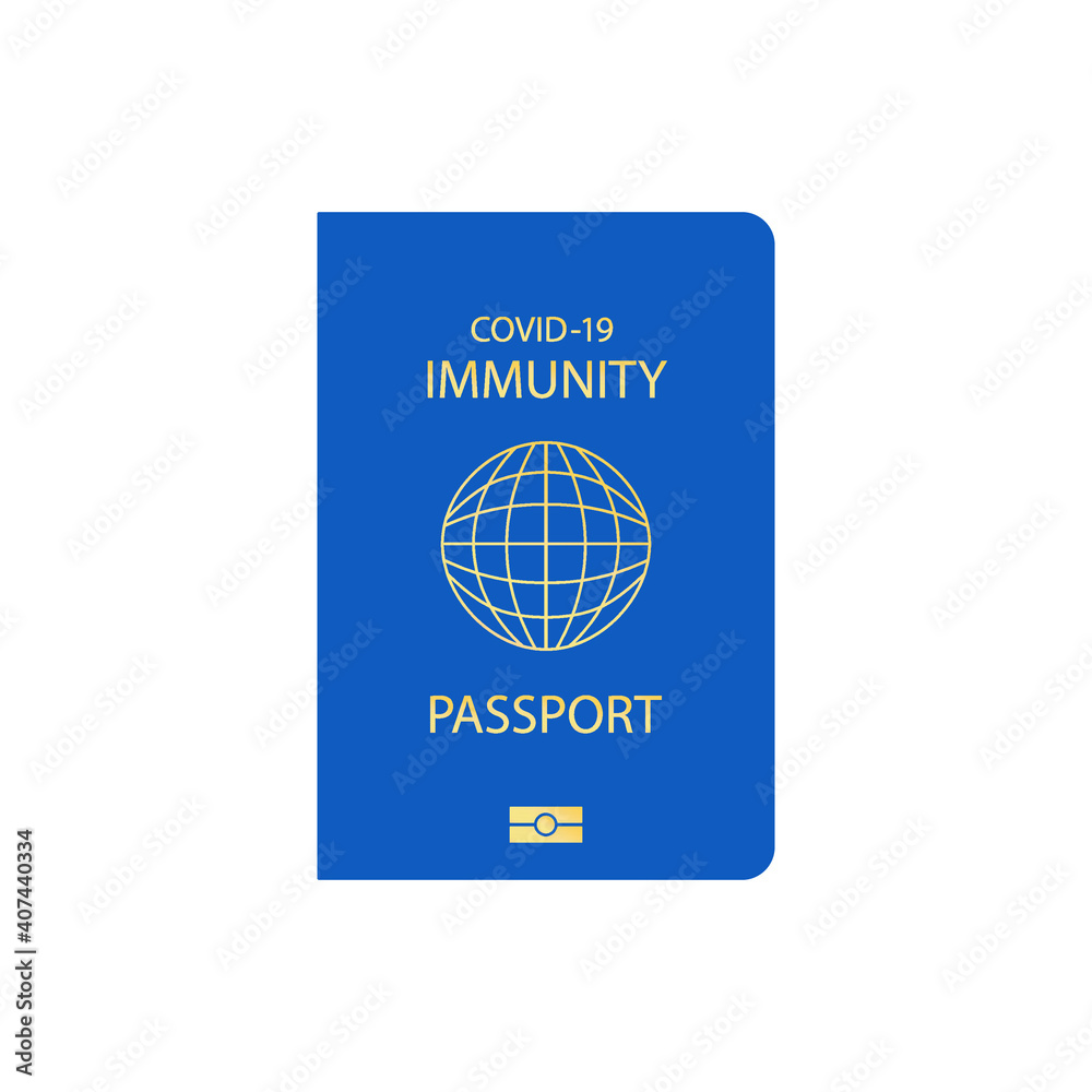 Vector flat illustration 2021 Travel Health Immune Passport. New normal after COVID-19 pandemic. Immunity Passport blue
Design with gold yellow letters and biometric icon or sign. Isolated on white Vector flat illustration 2021 Travel Health Immune Passport. New normal after COVID-19 pandemic. Immunity Passport blue
Design with gold yellow letters and biometric icon or sign. Isolated on white