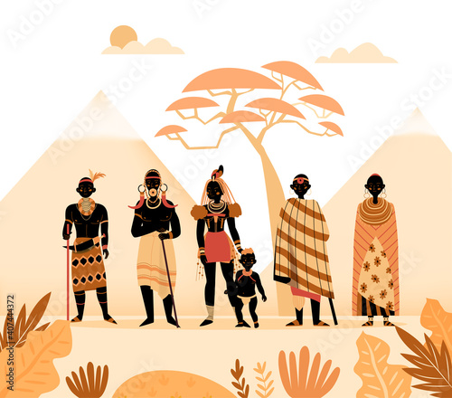 Ancient African People Composition