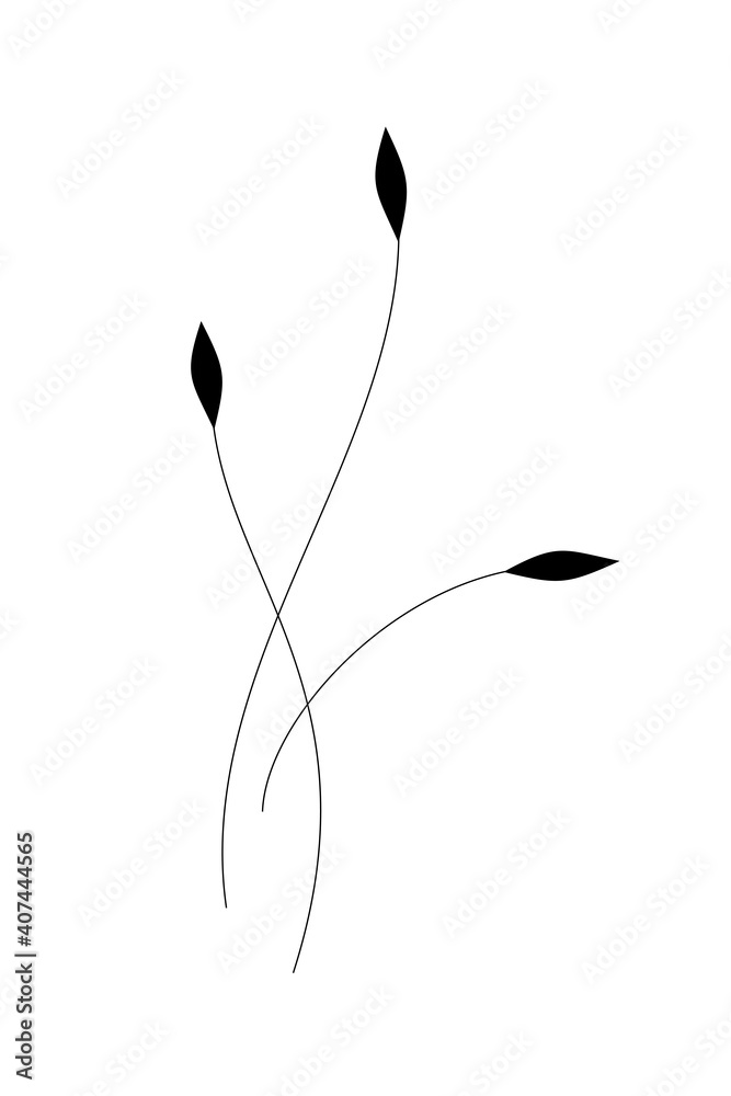 Branch outline vector icon. Thin line black branch icon, flat vector simple element illustration from editable nature concept isolated stroke on white background