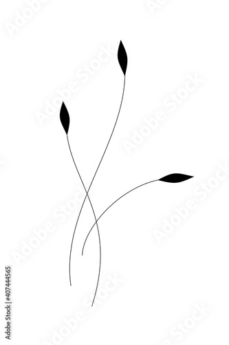 Branch outline vector icon. Thin line black branch icon  flat vector simple element illustration from editable nature concept isolated stroke on white background