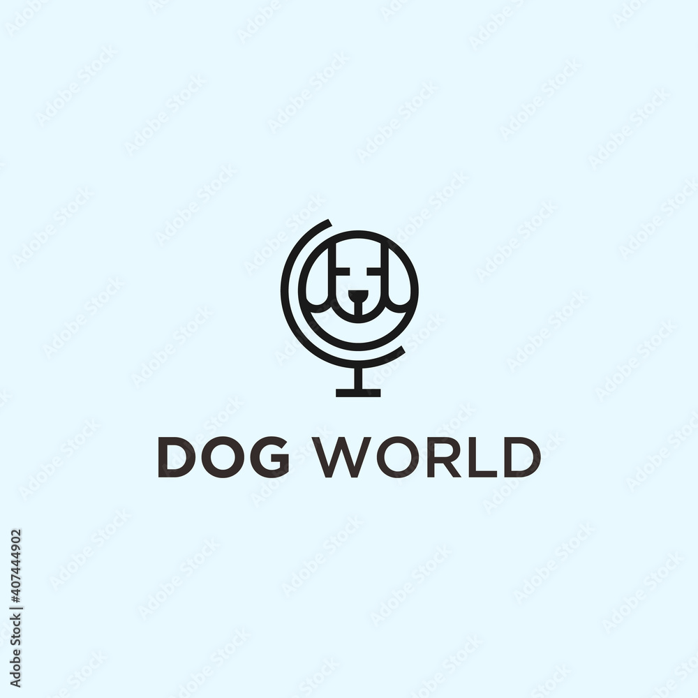 abstract pet logo. world icon abstract pet logo. world icon