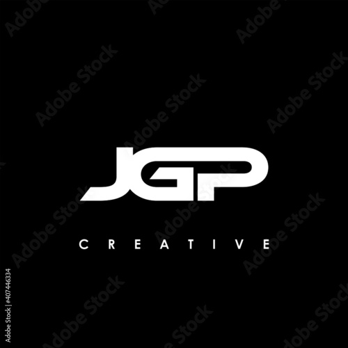 JGP Letter Initial Logo Design Template Vector Illustration  