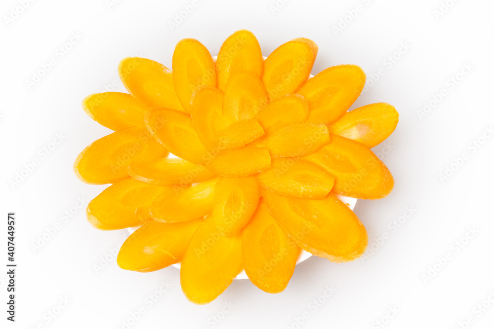 Fototapeta premium Carrots on a white background