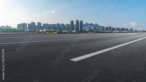 Roads and architectural landscape of modern Chinese cities.