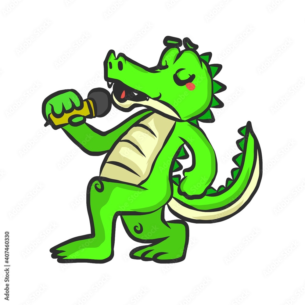 Krokodil Alligator Kaiman grün lusitg Krokodil Alligator Kaiman grün lusitg