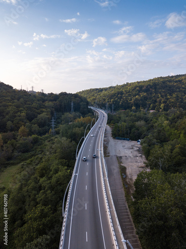 highway in the mountains. Sochi