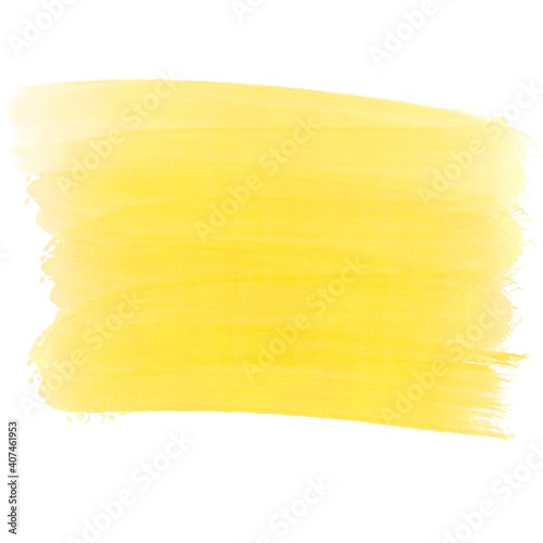 yellow paint brush isolated