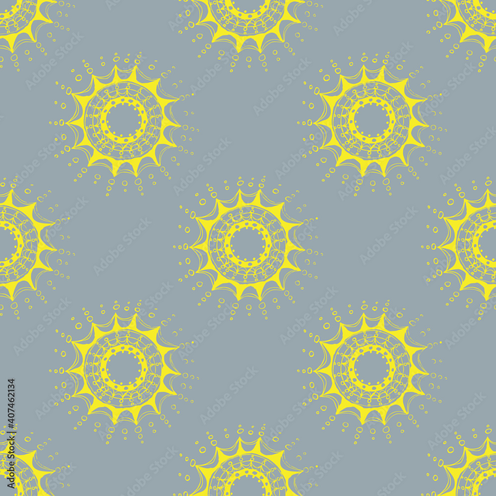 yellow sun on a gray background pattern yellow sun on a gray background pattern