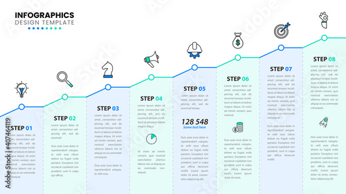 Infographic design template. Creative concept with 8 steps