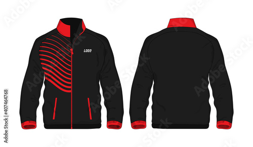 Sport Jacket Red and black template shirt for design on white background. Vector illustration eps 10.